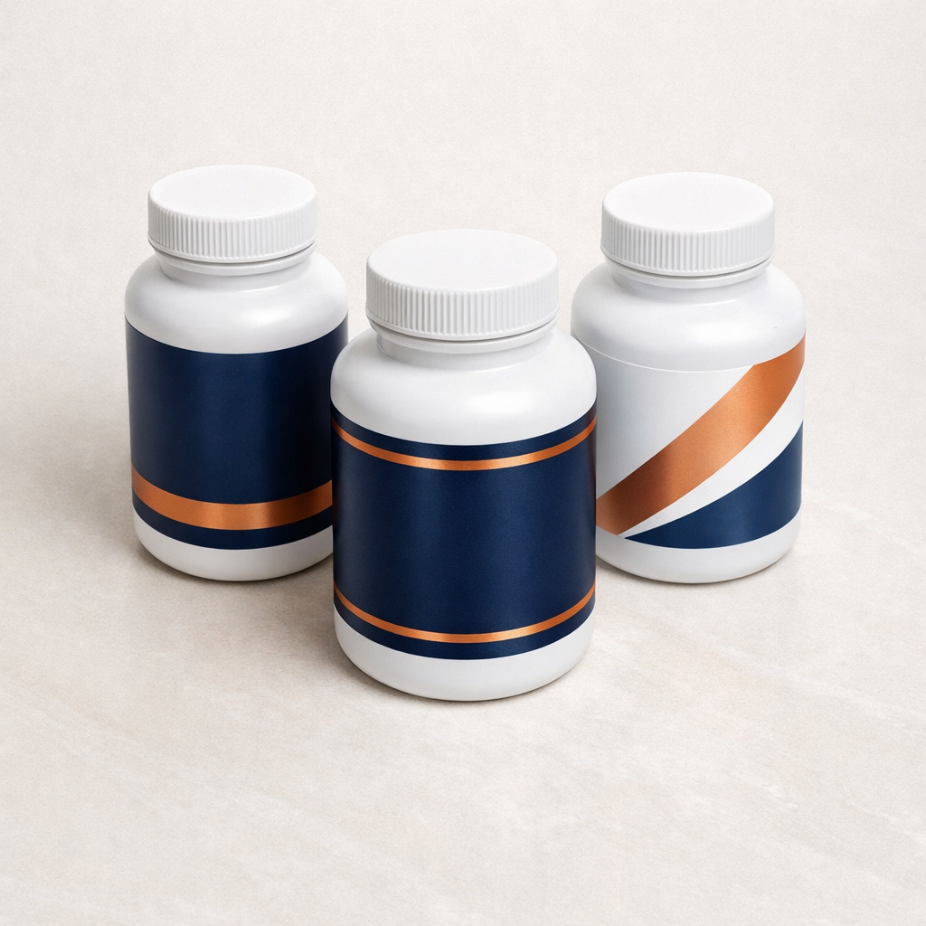 Three Blackwell supplement bottles on a clean background
